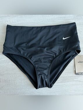 Nike Essential Women's Black High-Waisted Swim Bottoms Size Medium